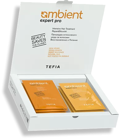 AMBIENT EXPERT PRO Процедура интенсивного ухода за волосами ВОССТАНОВЛЕНИЕ И ПИТАНИЕ, 5х20мл+5х10мл