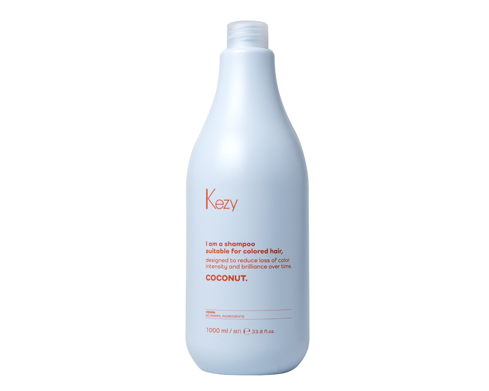 Kezy I am COCONUT Шампунь с экстрактом кокоса для окрашенных волос, 1000 мл.