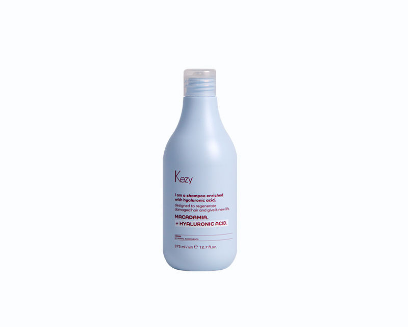 Kezy I Am MACADAMIA+HYALURONIC ACID Шампунь для восстановления слабых и поврежденных волос, 375мл