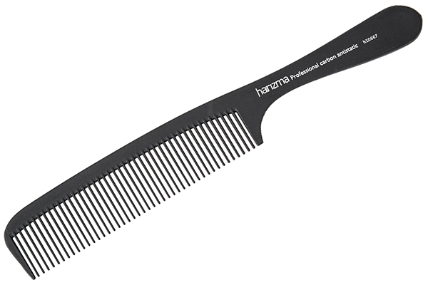Расческа c  хвостиком (карбон) 22 см