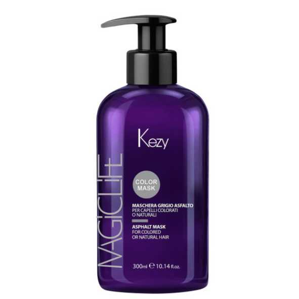 Асфальт Маска для окрашенных Kezy ML Mashera grigio asphalto per capelli colorati o naturali 300мл