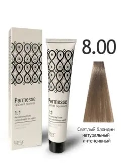 8.00 PERMESSE Крем-краска 100 мл – Светлый блондин натуральный интенсивный NEW