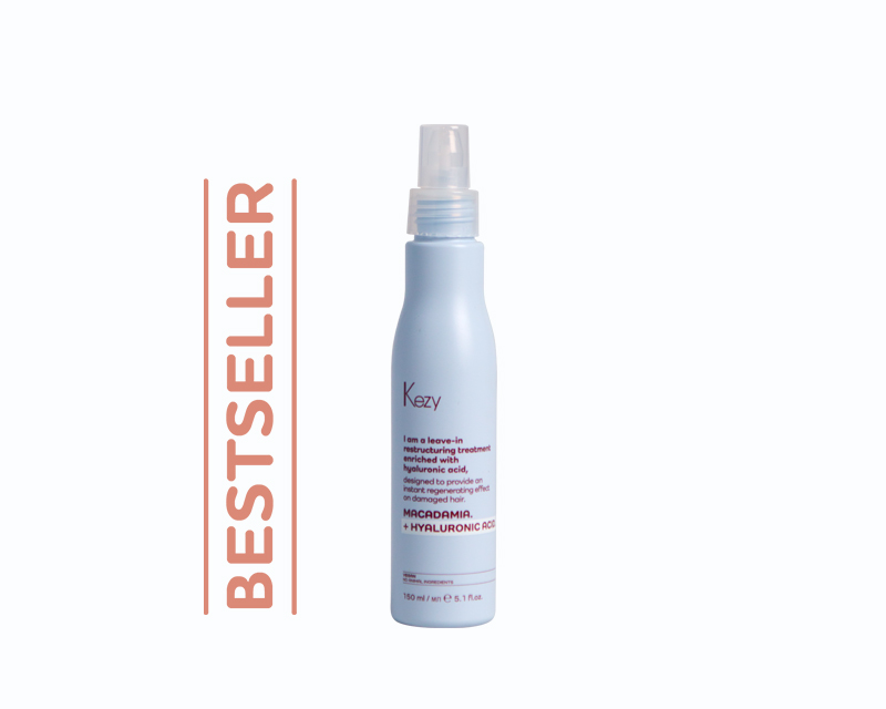 Kezy I Am MACADAMIA+HYALURONIC ACID Восстанавливающий несмываемый амино-крем, 150мл