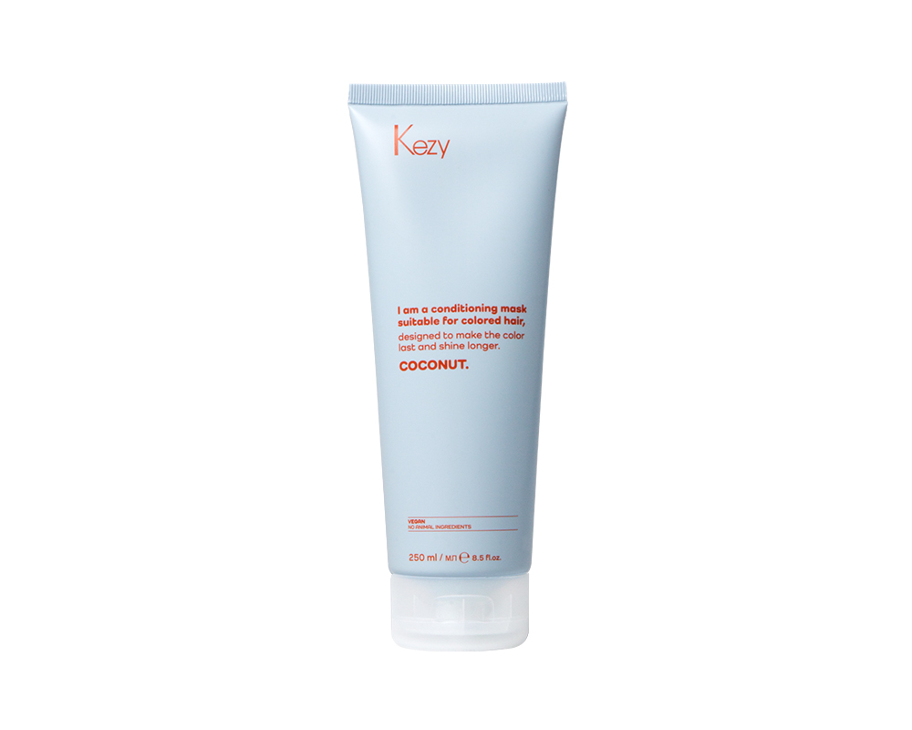 Kezy I am COCONUT Кондиционирующая маска с экстрактом кокоса для окрашенных волос, 250 мл.